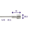 Bremsinnenzug Elvedes 2000mm Edelstahl ø1,5mm V-Nippel (100 Stück)