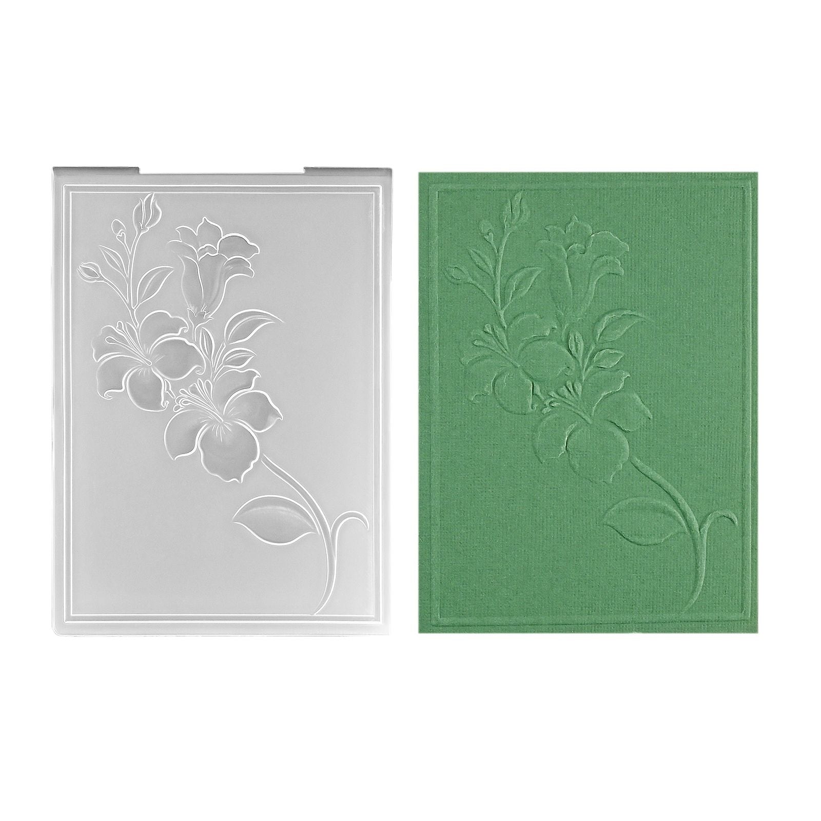 Nellies Wahl • 3D-Prägefolder Blumenzweig 10,5x14,8cm