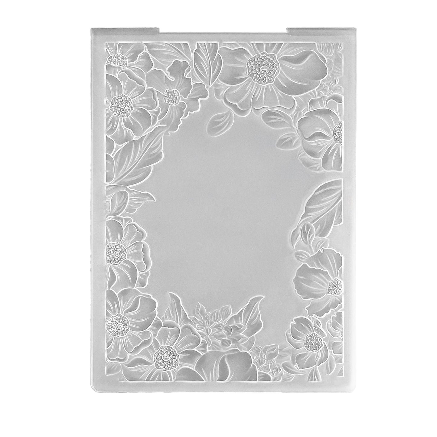Nellies Wahl • 3D-Prägefolder mit Blumenrahmen, 10,6 x 15 cm