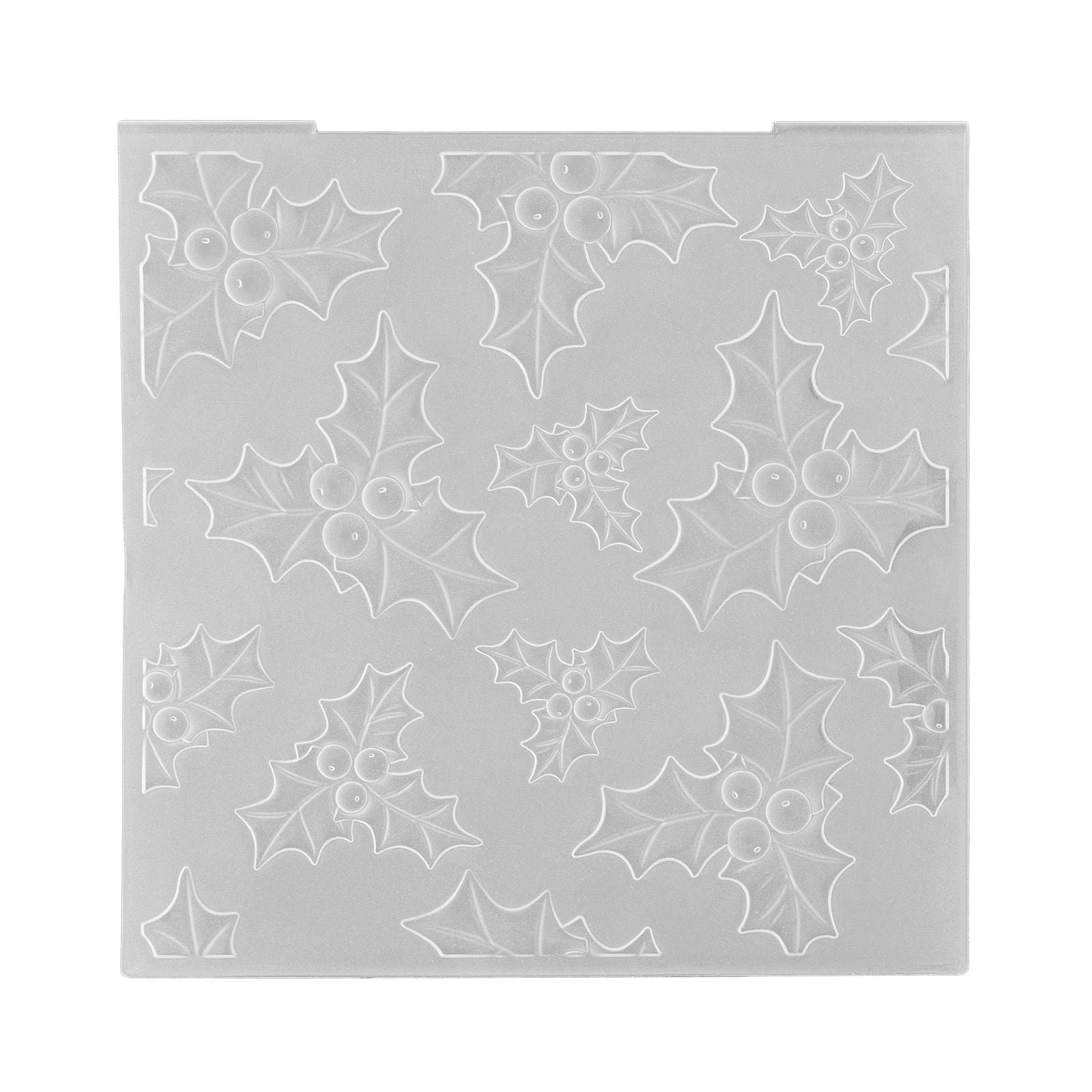 Nellies Wahl • 3D-Prägefolder Hintergrund Stechpalme 15x15cm