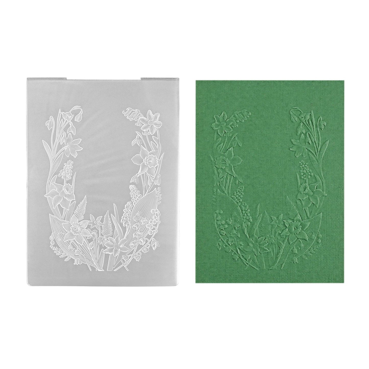 Nellies Wahl • 3D-Prägefolder mit Blumenrahmen, 10,5 x 14,8 cm
