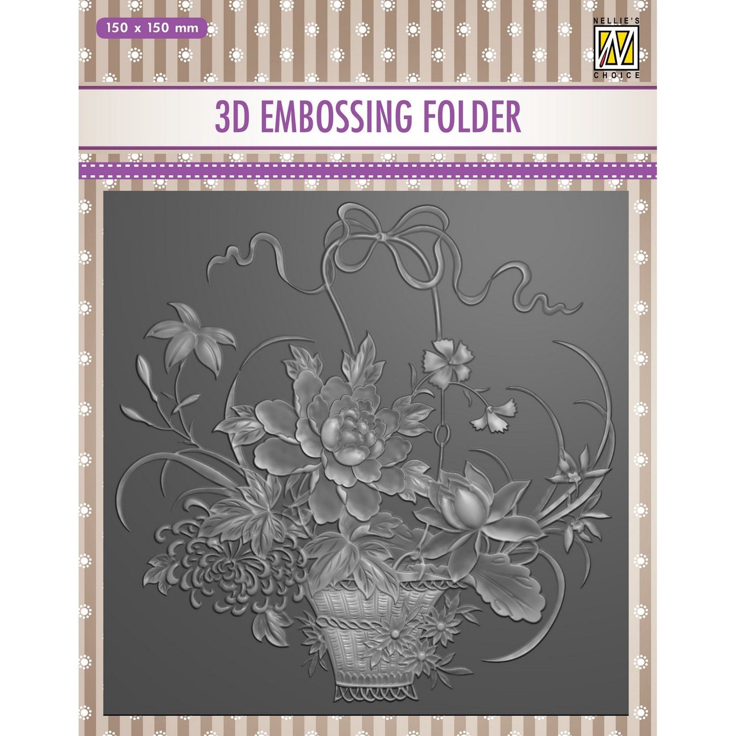 Nellies Wahl • 3D-Prägefolder Blumenstrauß 15x15cm