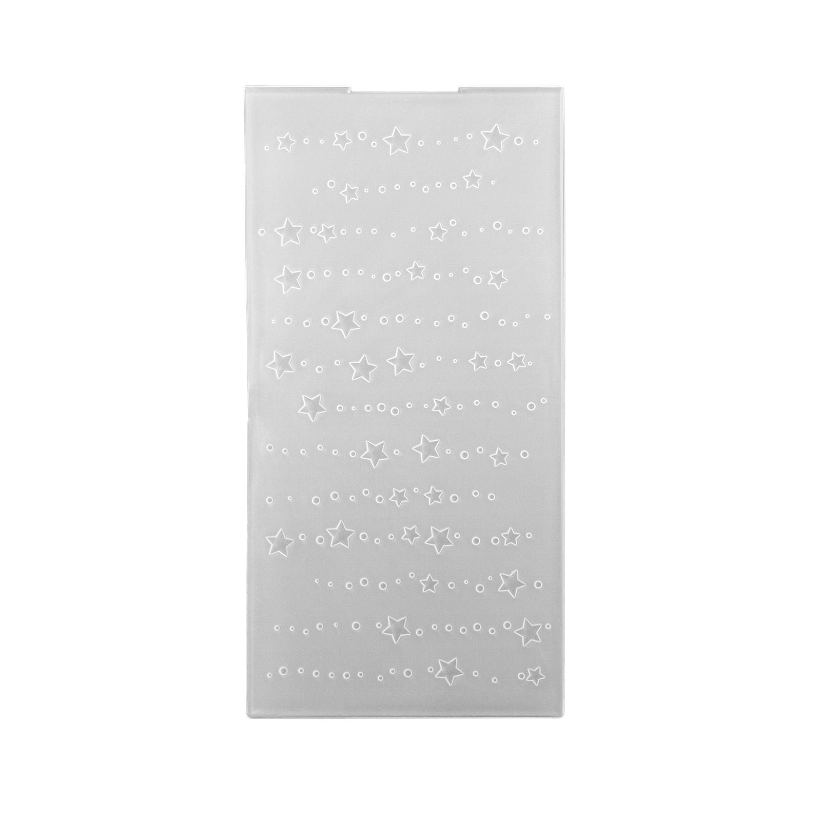 Nellies Wahl • 3D-Prägefolder Hintergrund Sterne und Punkte 10,5x21cm