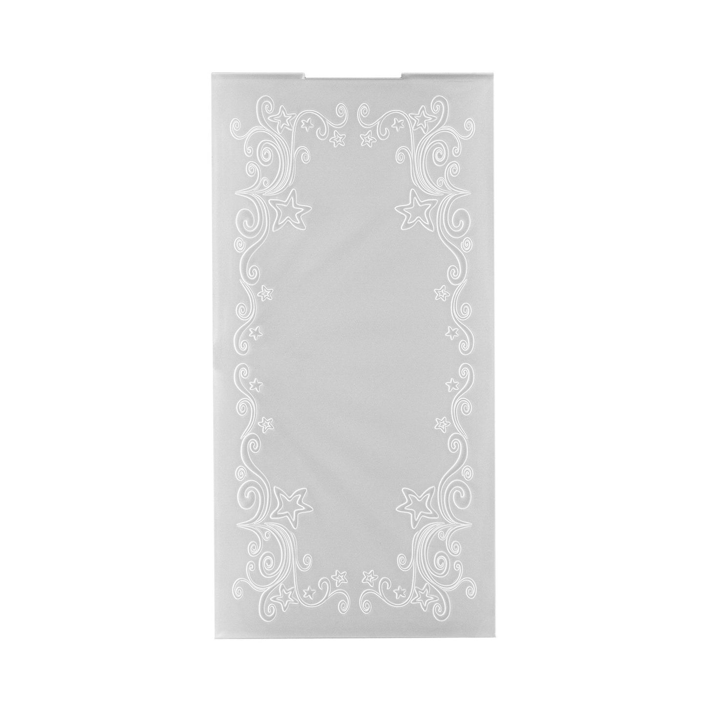 Nellies Wahl • 3D-Prägefolder mit gewelltem Sternenrahmen, 10,5 x 21 cm