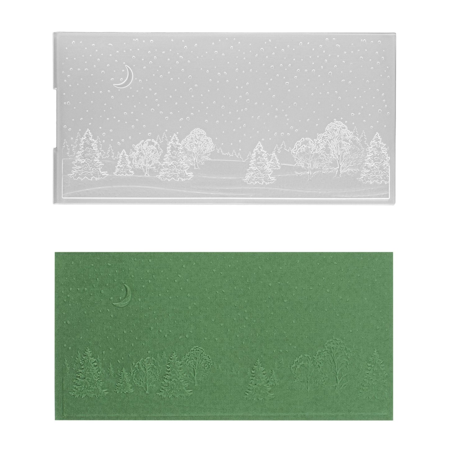 Nellies Wahl • 3D-Prägefolder Landschaft Schneelandschaft 10,5x21cm
