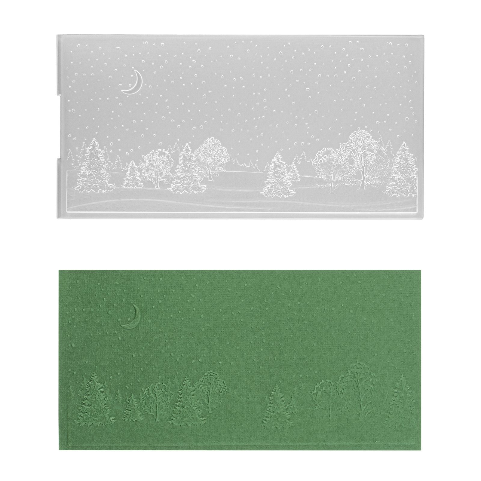 Nellies Wahl • 3D-Prägefolder Landschaft Schneelandschaft 10,5x21cm