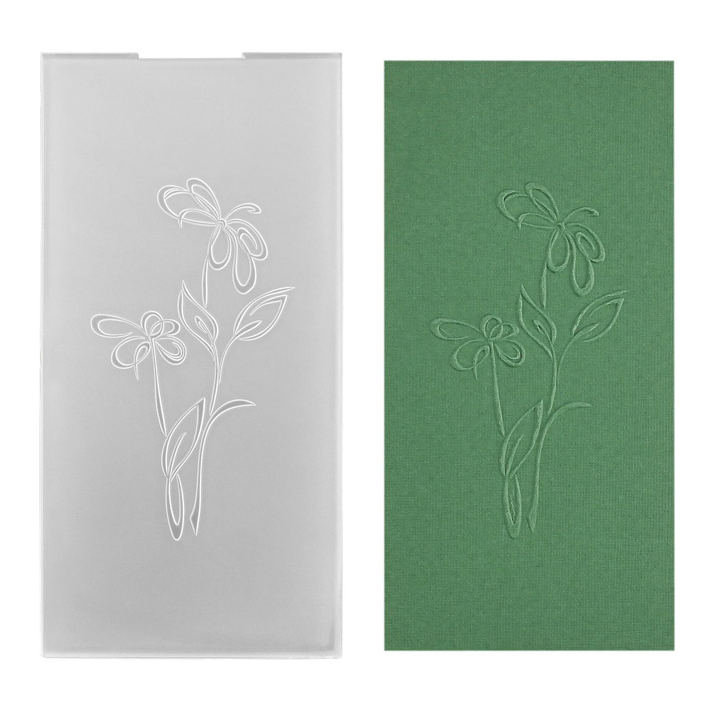 Nellies Wahl • 3D-Prägefolder feine Blumen 10,5x20,5cm