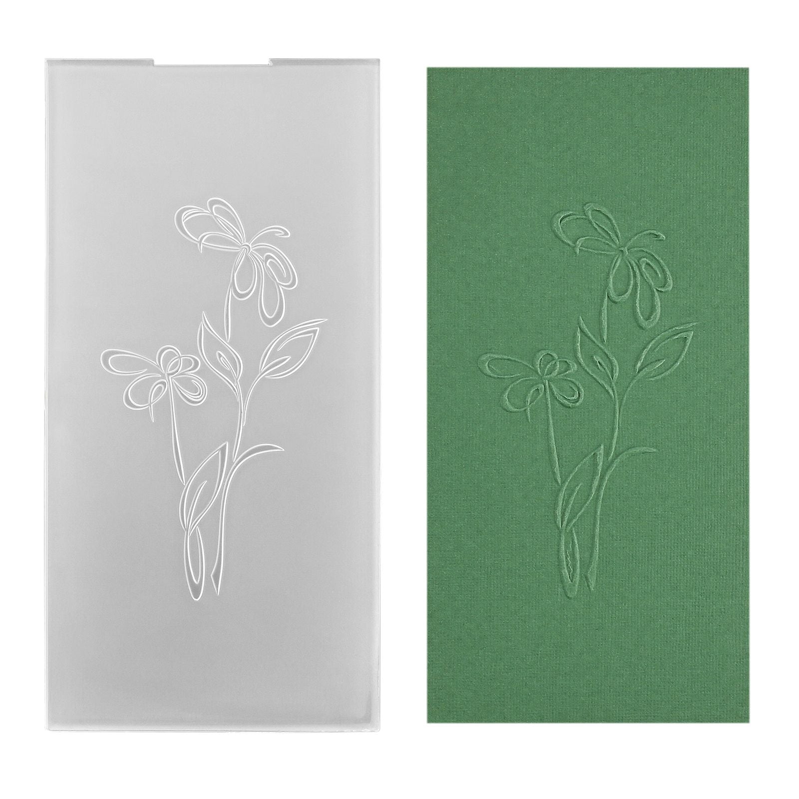 Nellies Wahl • 3D-Prägefolder feine Blumen 10,5x20,5cm