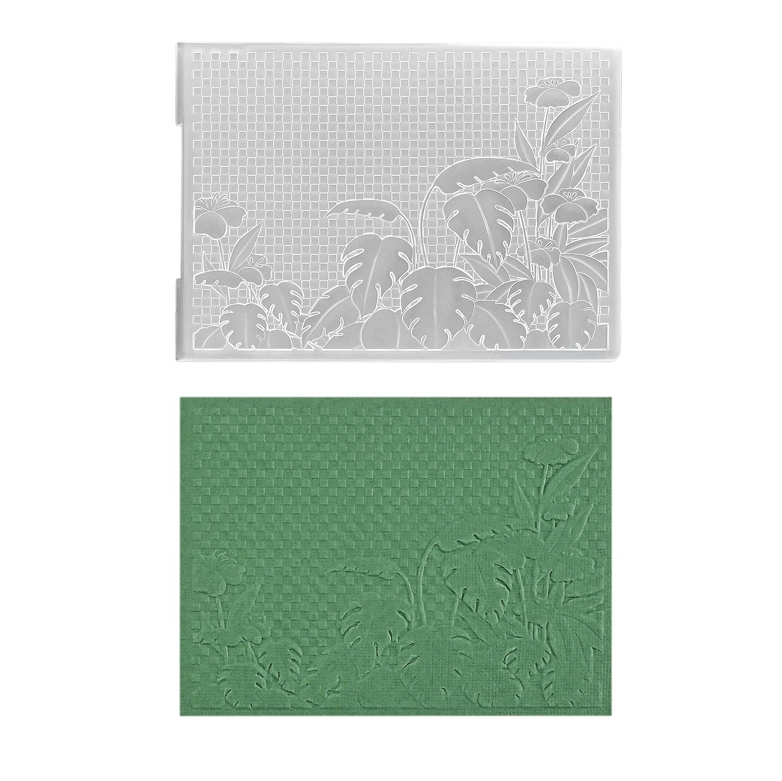 Nellies Wahl • 3D-Prägefolder Hintergrund Lochpflanze 10,5x14,8cm