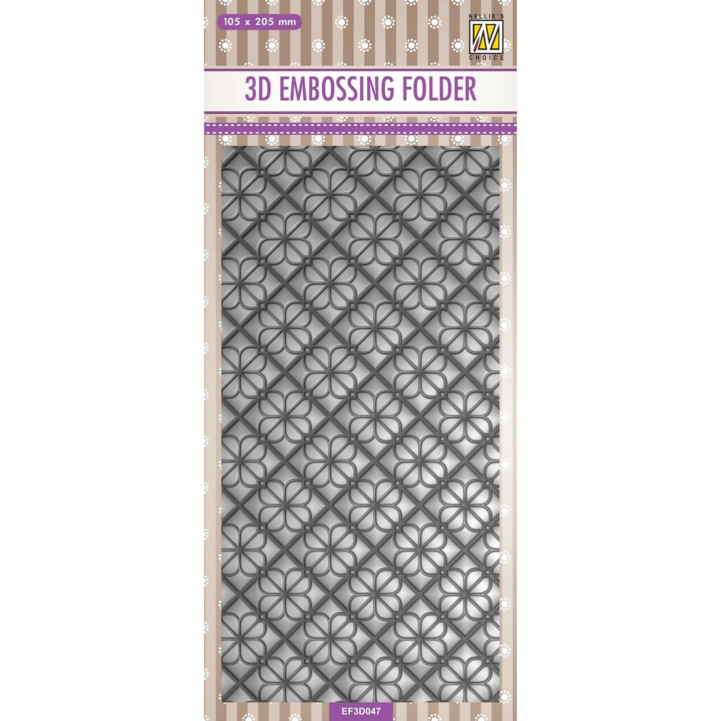 Nellies Wahl • 3D-Prägefolder Hintergrundblumen 10,5x20,5cm