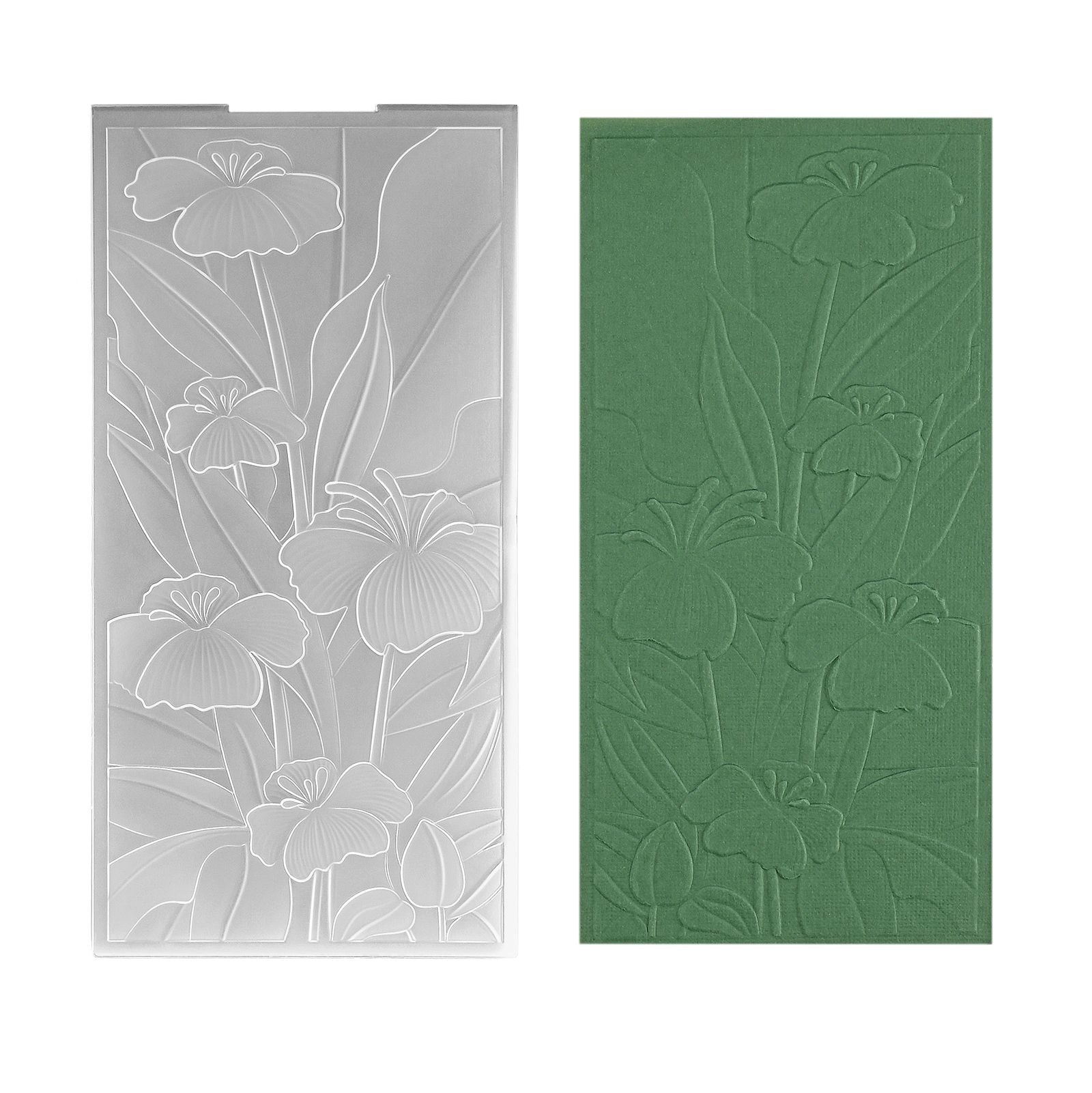 Nellies Wahl • 3D-Prägefolder Hintergrundlilien 10,5x20,5cm