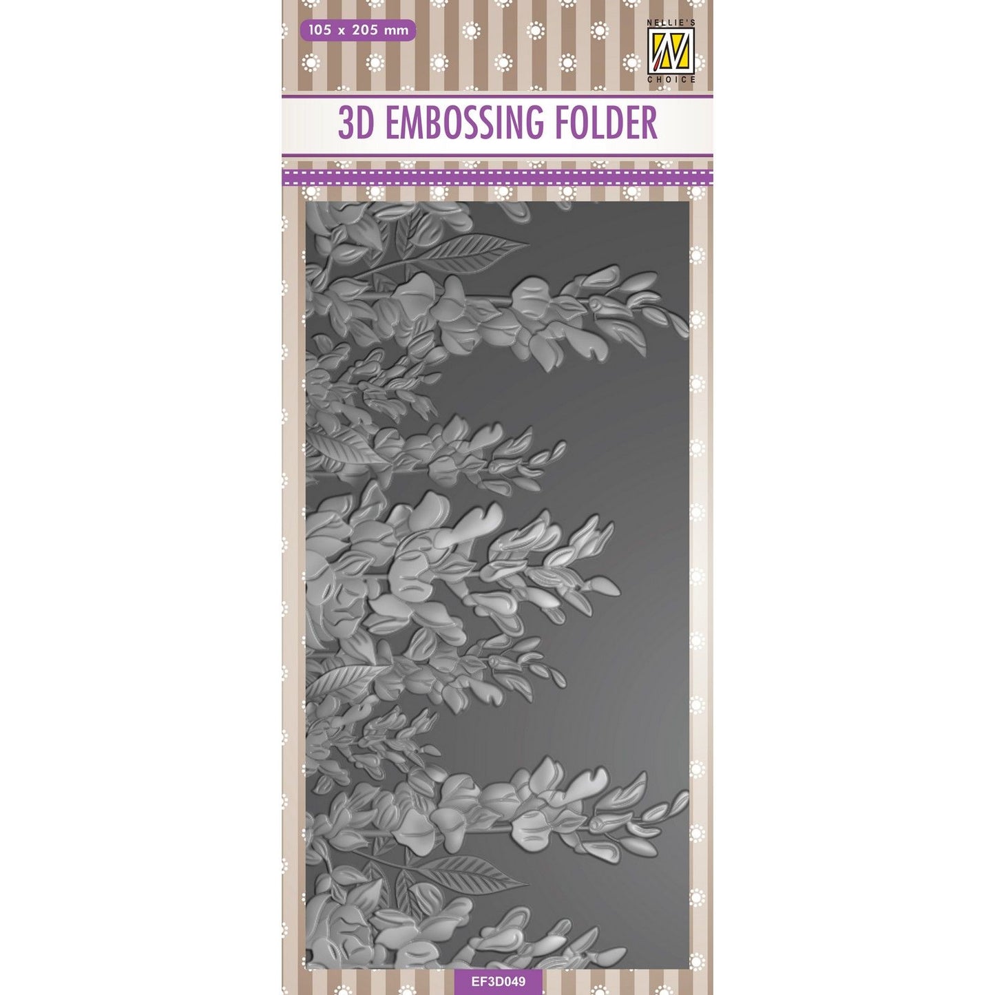 Nellies Wahl • 3D-Prägefolder Hintergrund Lupine 10,5x20,5cm
