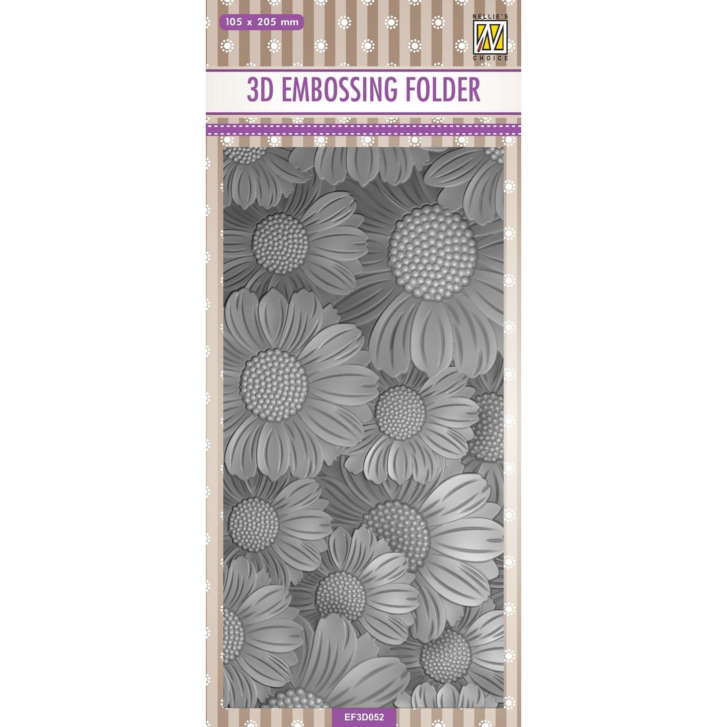 Nellies Wahl • 3D-Prägefolder Hintergrund Ringelblume 10,5x20,5cm