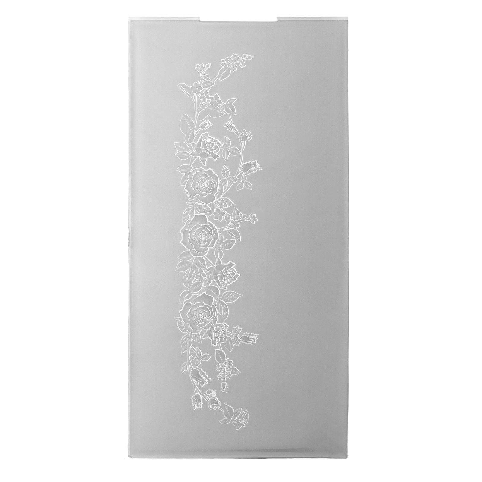 Nellies Wahl • 3D-Prägefolder mit Randrosen 10,5 x 20,5 cm