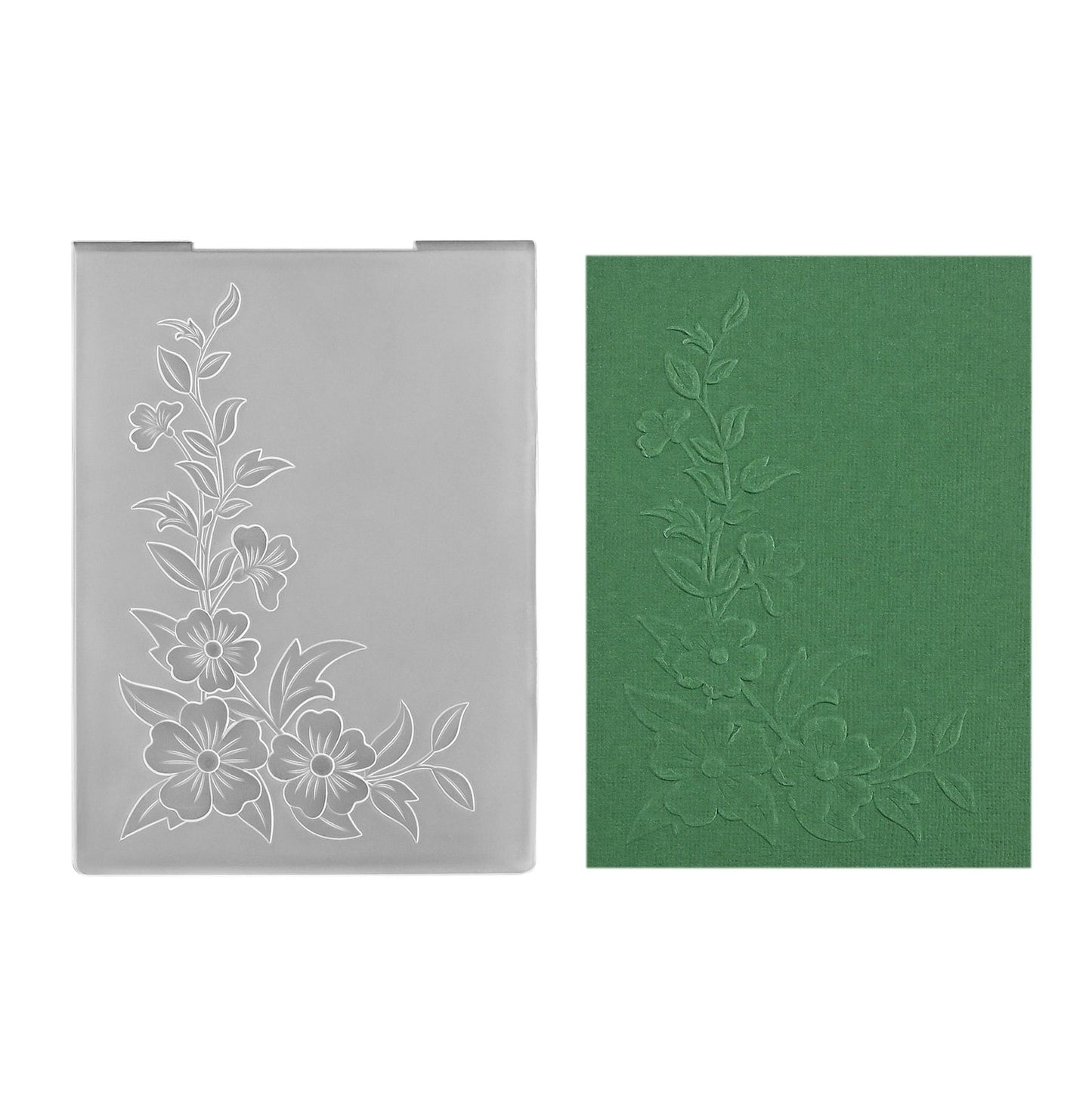 Nellies Wahl • 3D-Prägefolder Eckblumen 10,5x10,5cm