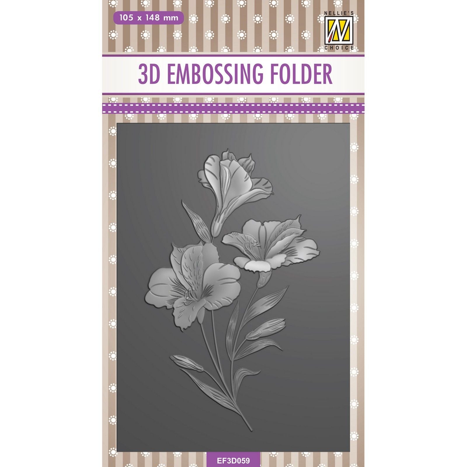 Nellies Wahl • 3D-Prägefolder Orchidee 10,5x14,8cm