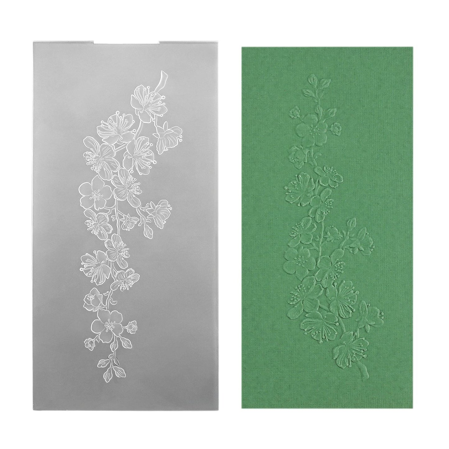 Nellies Wahl • 3D-Prägefolder Blumenzweig 10,5x20,5cm