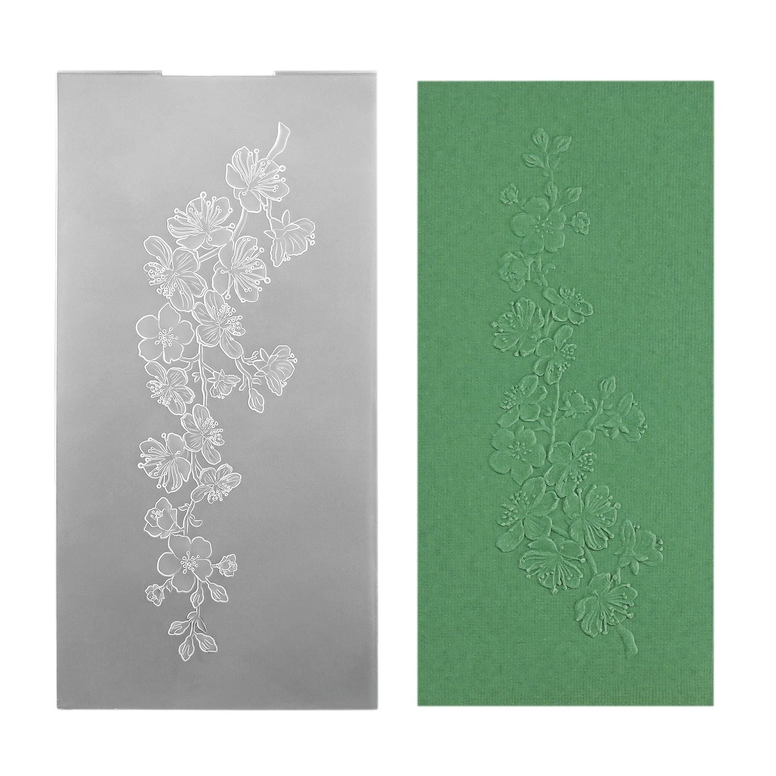 Nellies Wahl • 3D-Prägefolder Blumenzweig 10,5x20,5cm