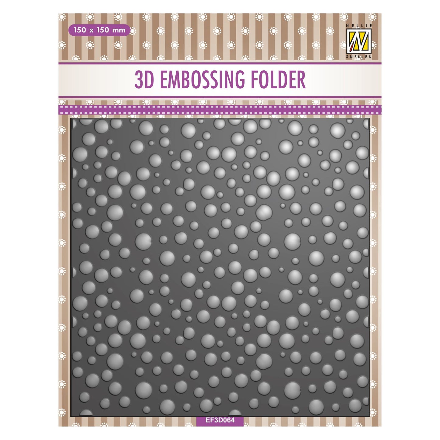 Nellies Wahl • 3D-Prägefolder Hintergrund dichter Schnee 15x15cm