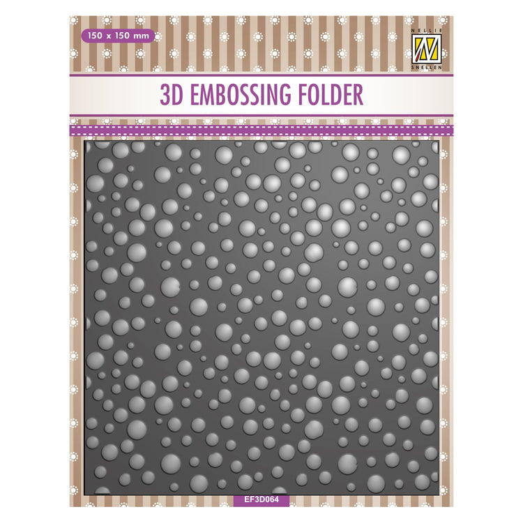 Nellies Wahl • 3D-Prägefolder Hintergrund dichter Schnee 15x15cm
