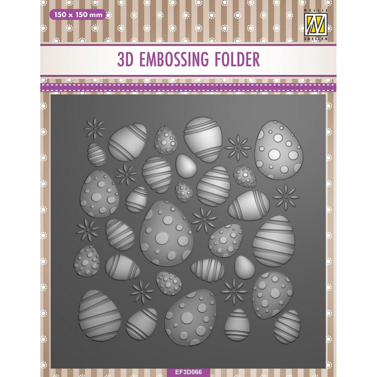 Nellies Wahl • 3D-Prägefolder Hintergrund Ostereier 15x15cm