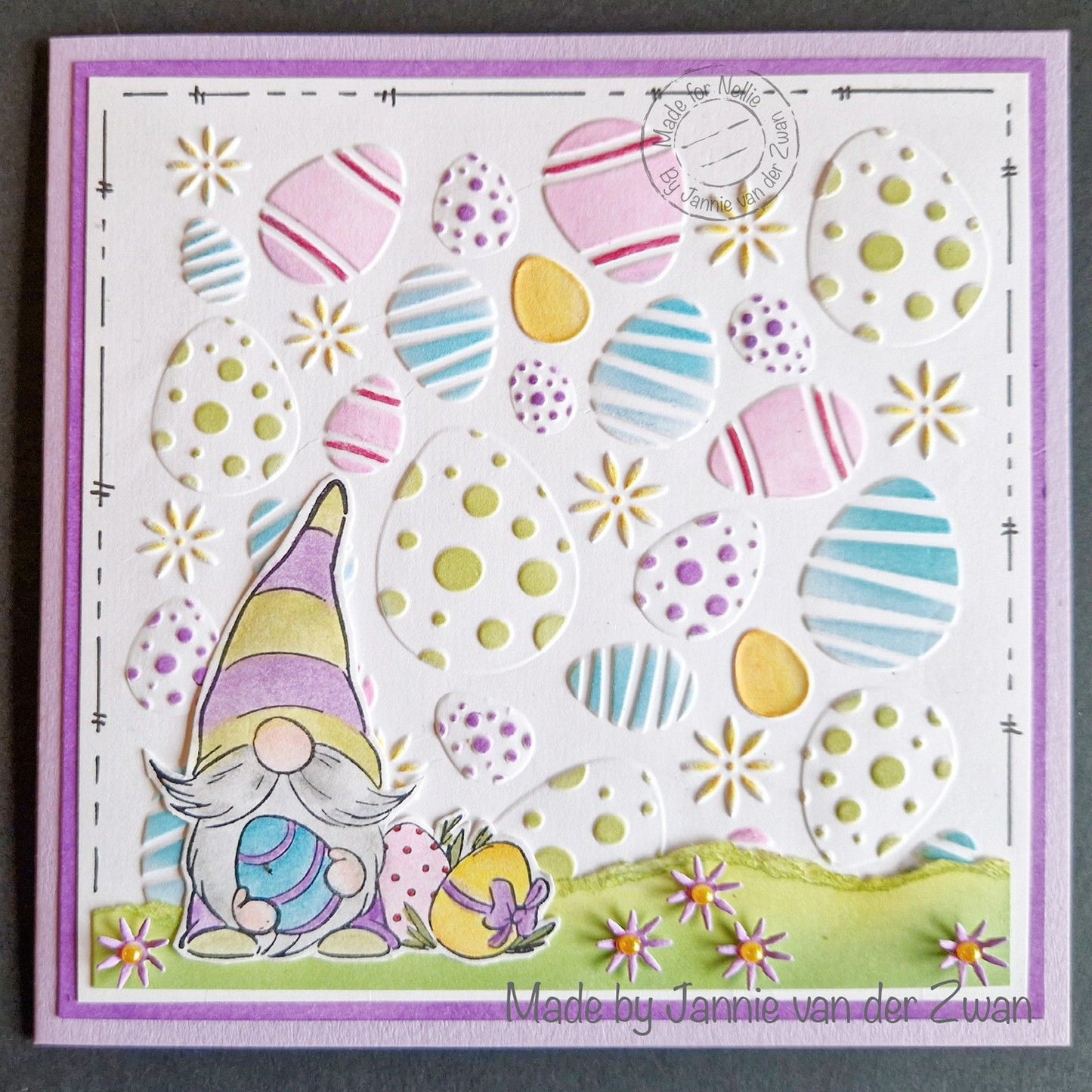 Nellies Wahl • 3D-Prägefolder Hintergrund Ostereier 15x15cm