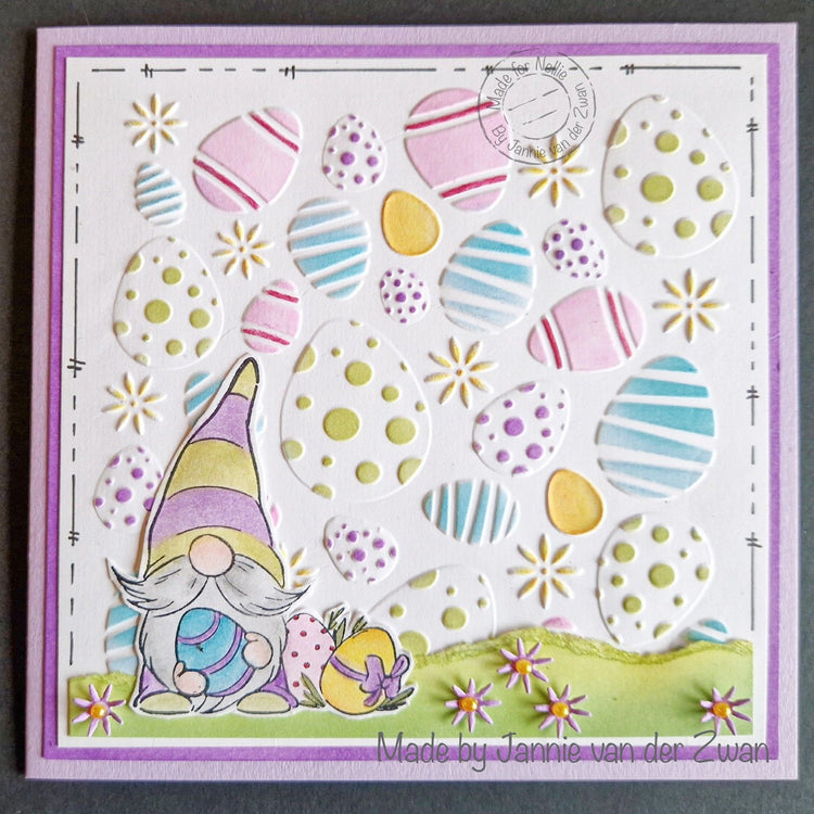 Nellies Wahl • 3D-Prägefolder Hintergrund Ostereier 15x15cm
