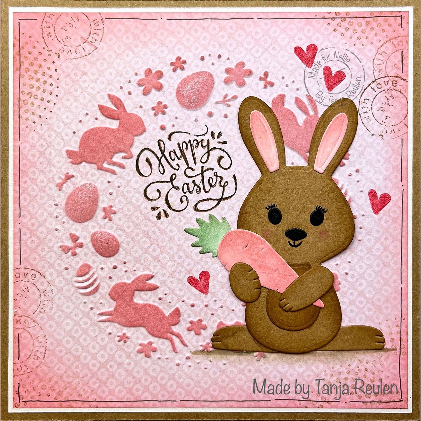 Nellies Wahl • 3D-Prägefolder Osterkranz 15x15,2cm