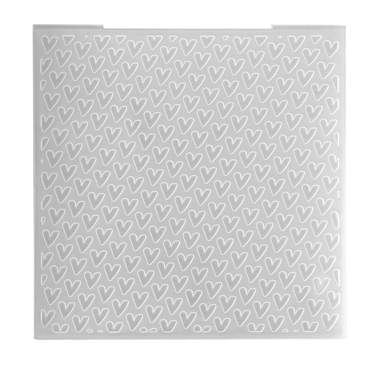 Nellies Wahl • 3D-Prägefolder Hintergrundherzen 15x15cm