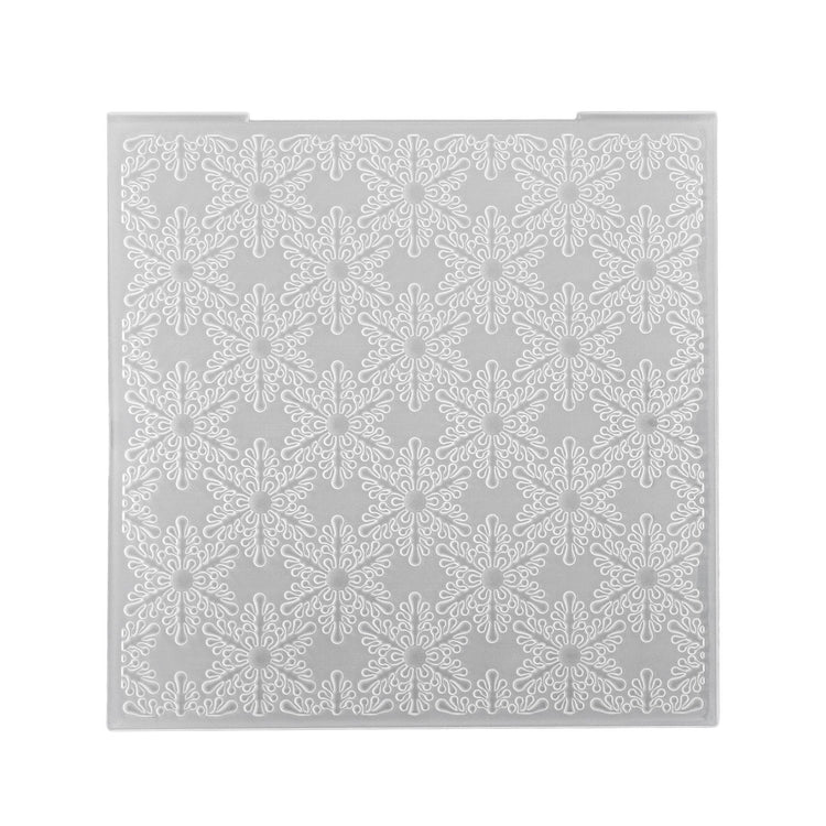 Nellies Wahl • 3D-Prägefolder Hintergrund Weihnachtsschneeflocken 15x15cm
