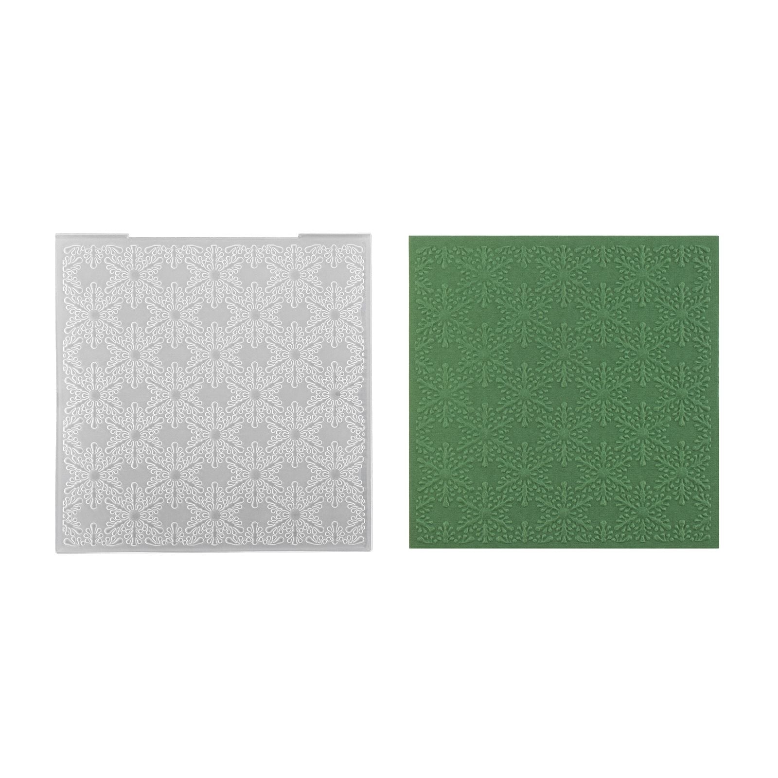 Nellies Wahl • 3D-Prägefolder Hintergrund Weihnachtsschneeflocken 15x15cm