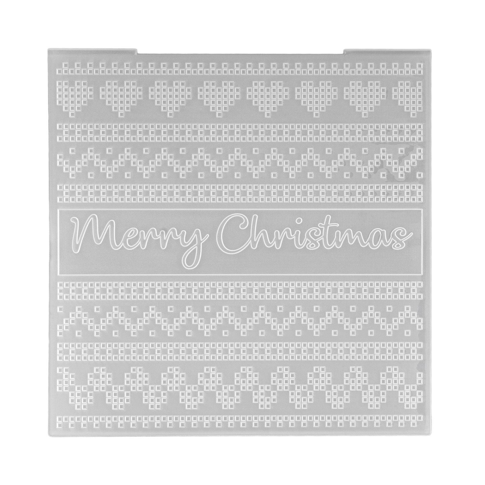 Nellies Wahl • 3D-Prägefolder Hintergrund Frohe Weihnachten 15x15cm