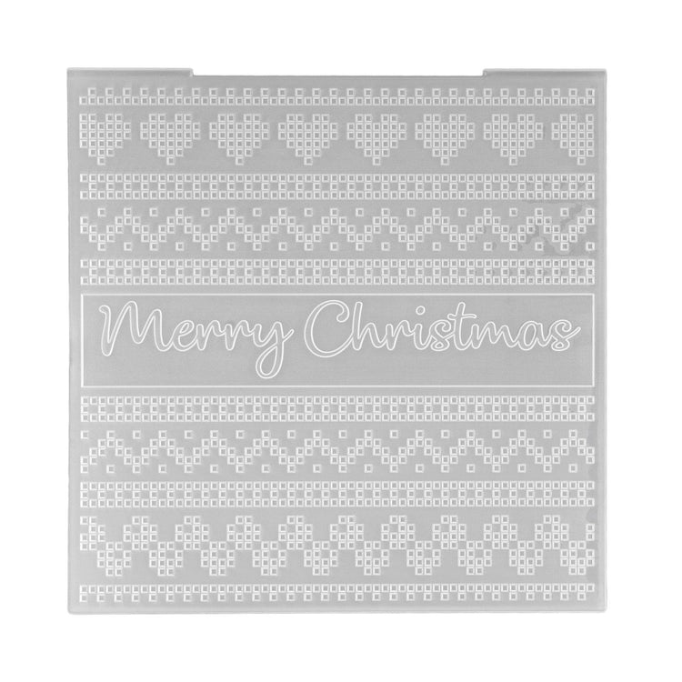 Nellies Wahl • 3D-Prägefolder Hintergrund Frohe Weihnachten 15x15cm