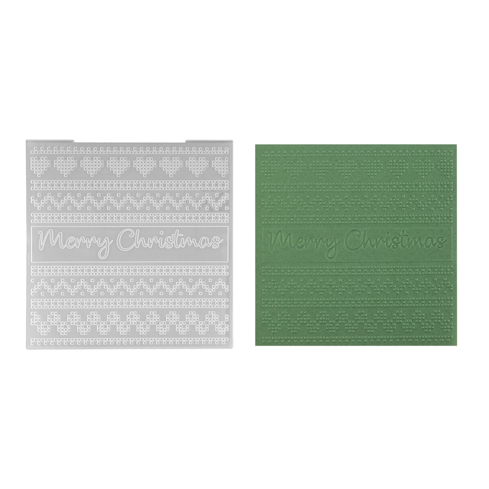Nellies Wahl • 3D-Prägefolder Hintergrund Frohe Weihnachten 15x15cm