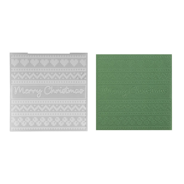 Nellies Wahl • 3D-Prägefolder Hintergrund Frohe Weihnachten 15x15cm