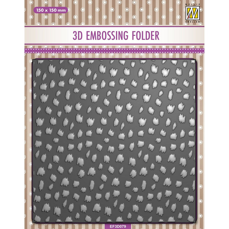 Nellies Wahl • 3D-Prägefolder Hintergrund Gepard 15x15cm