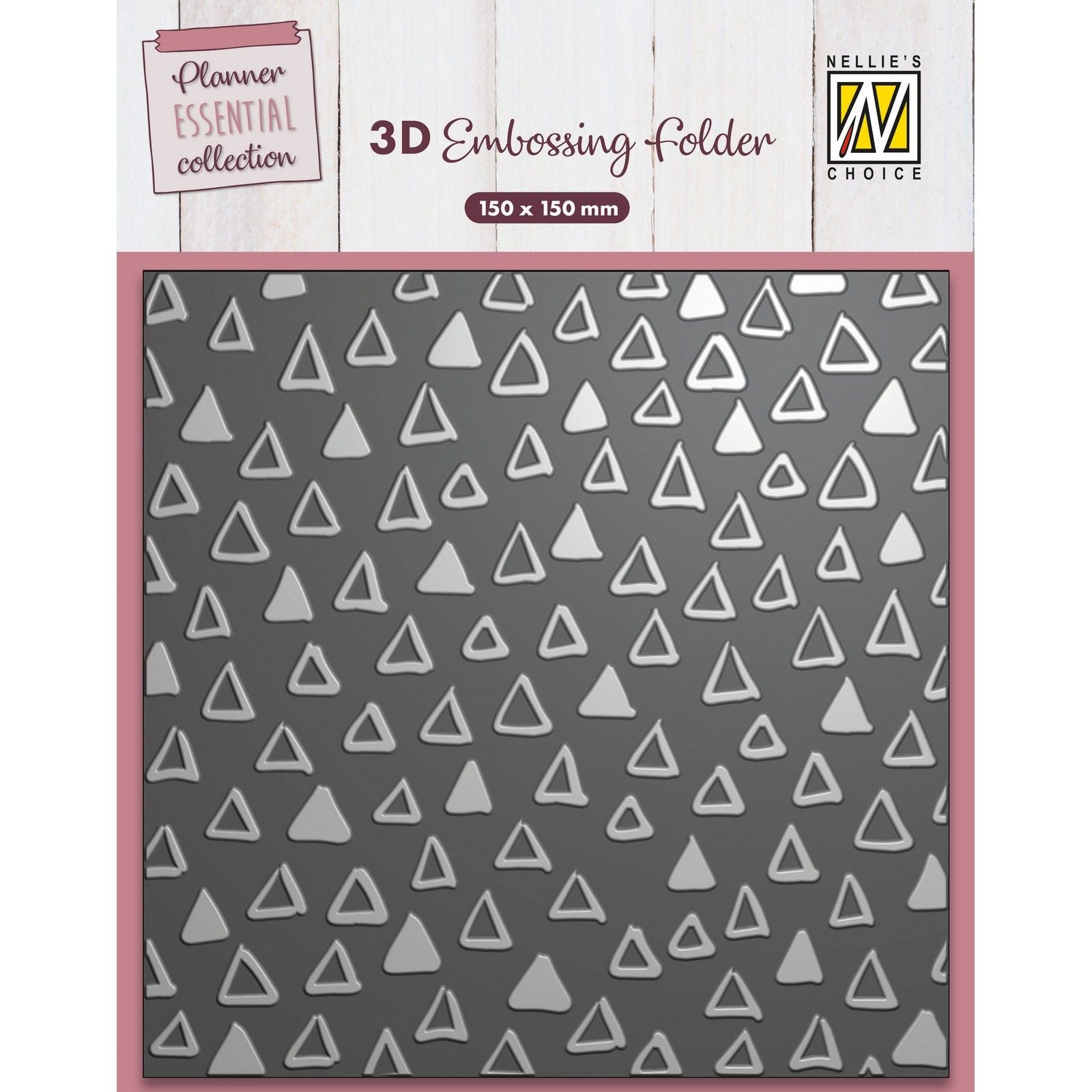 Nellies Wahl • 3D-Prägefolder Hintergrunddreiecke 15x15cm