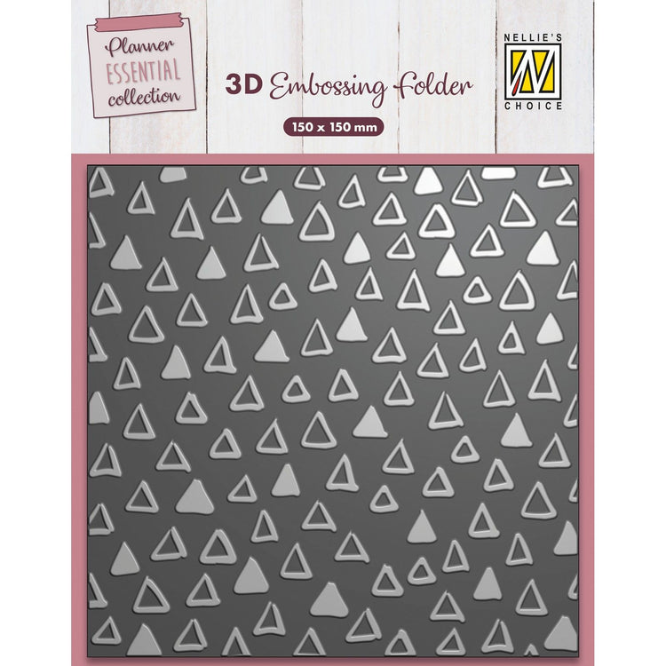 Nellies Wahl • 3D-Prägefolder Hintergrunddreiecke 15x15cm