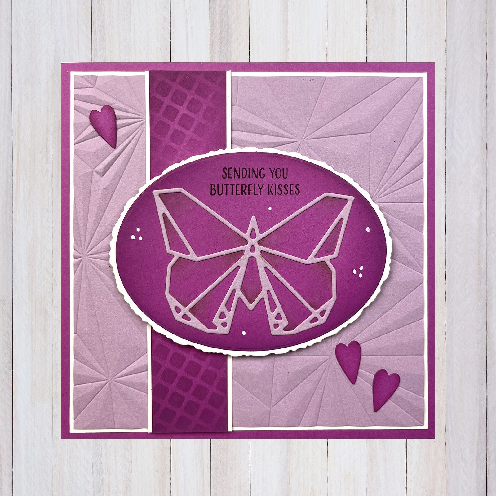 Nellies Wahl • 3D-Prägefolder Hintergrund Origami-Sterne 15x15cm