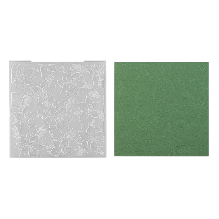 Nellies Wahl • 3D-Prägefolder Hintergrund Weihnachtsstern 15x15cm