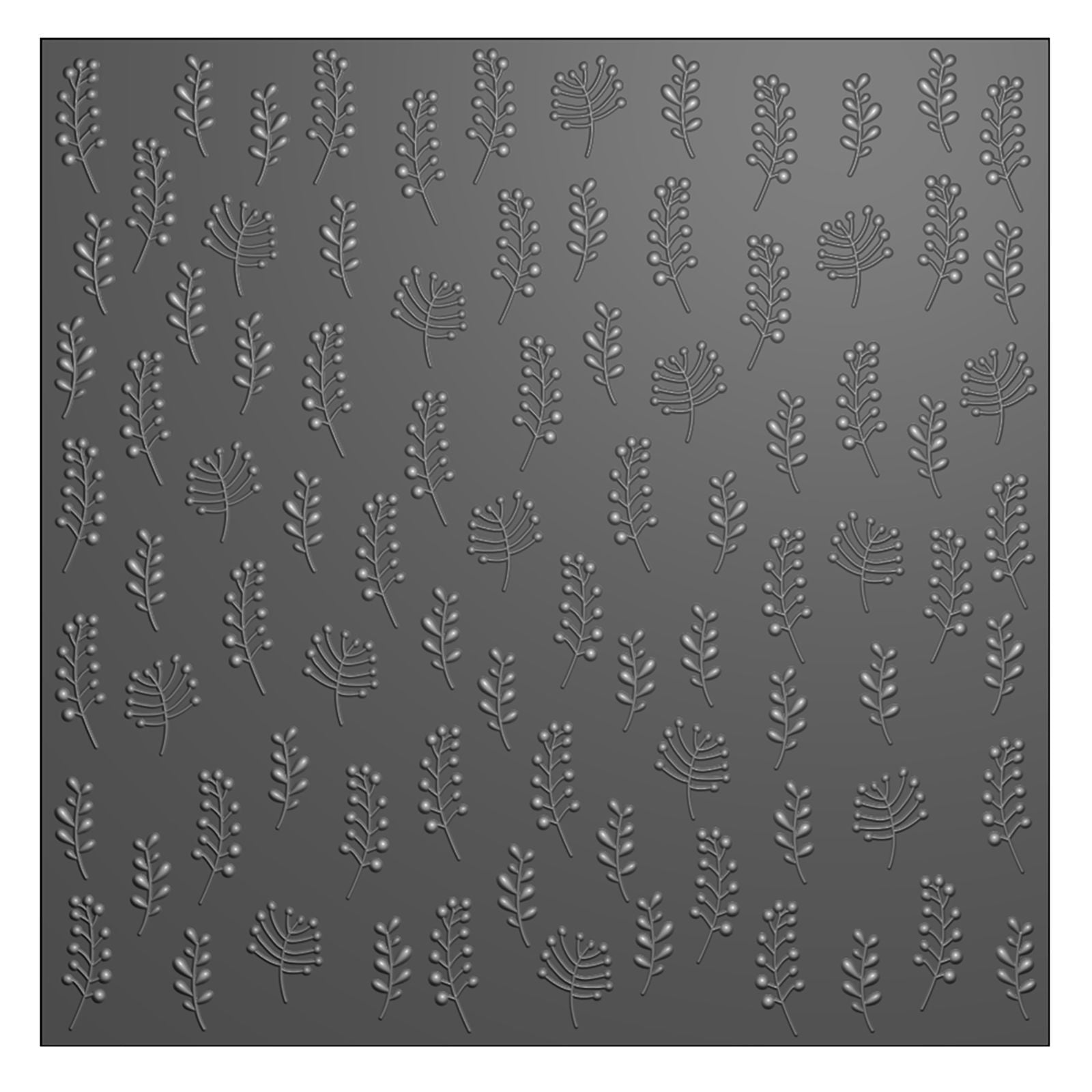 Nellies Wahl • 3D-Prägefolder Hintergrund schmale Blätter 15x15cm