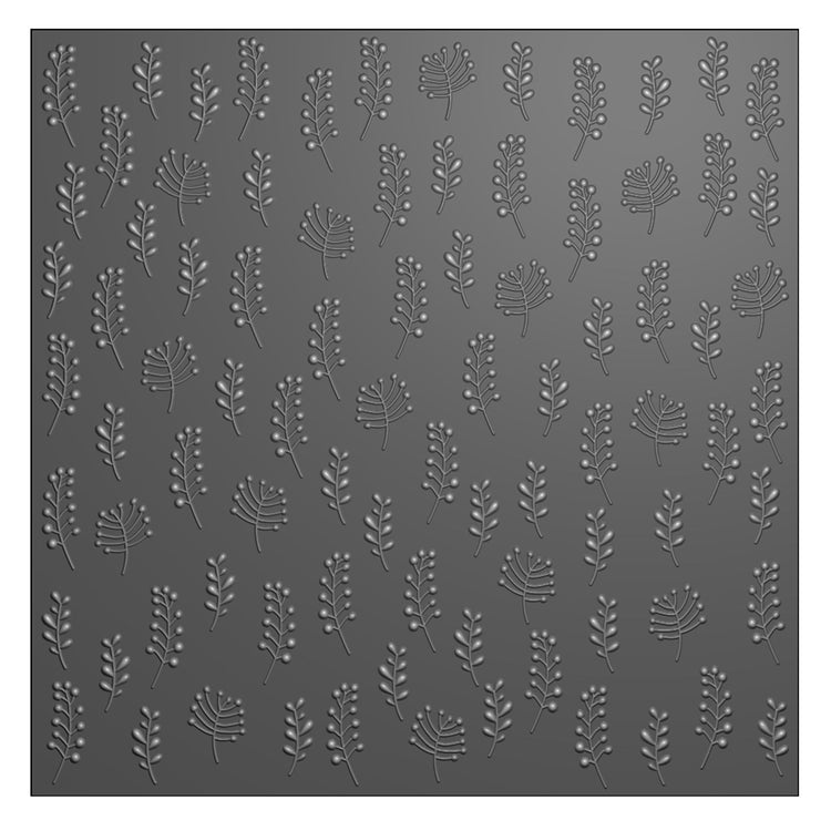 Nellies Wahl • 3D-Prägefolder Hintergrund schmale Blätter 15x15cm