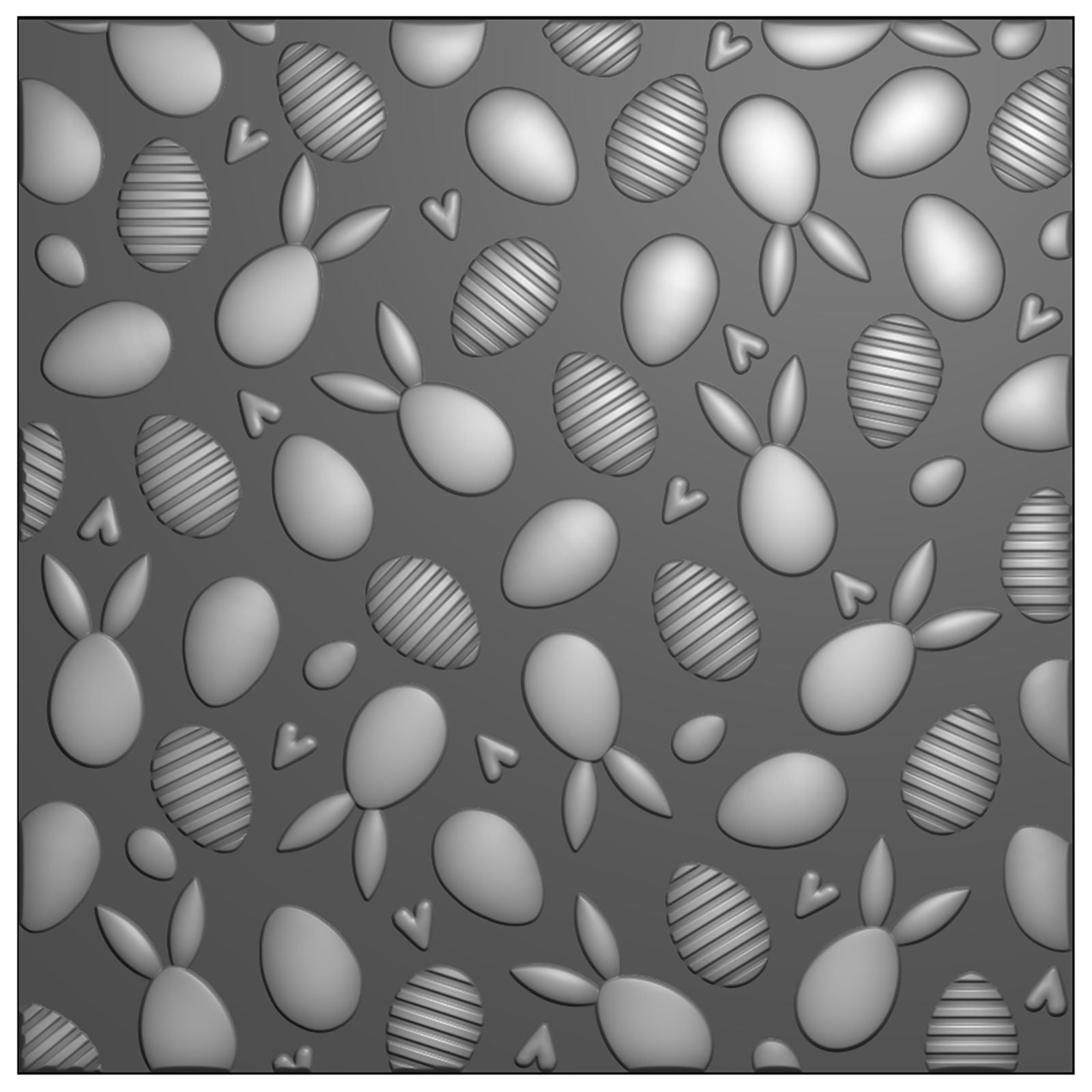 Nellies Wahl • 3D-Prägefolder Hintergrund Hasen und Ostereier 15x15cm