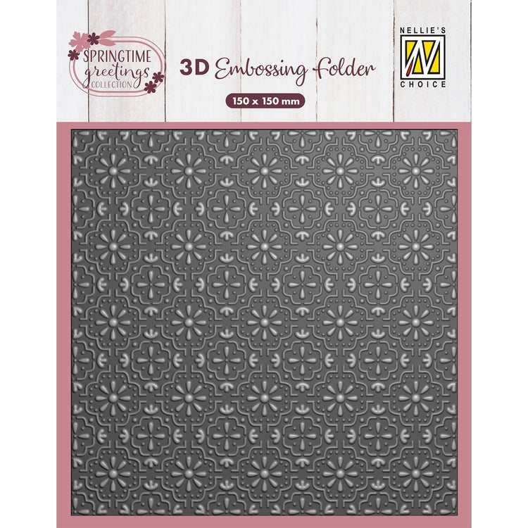Nellies Wahl • 3D-Prägefolder Hintergrund Osterfliesen 15x15cm
