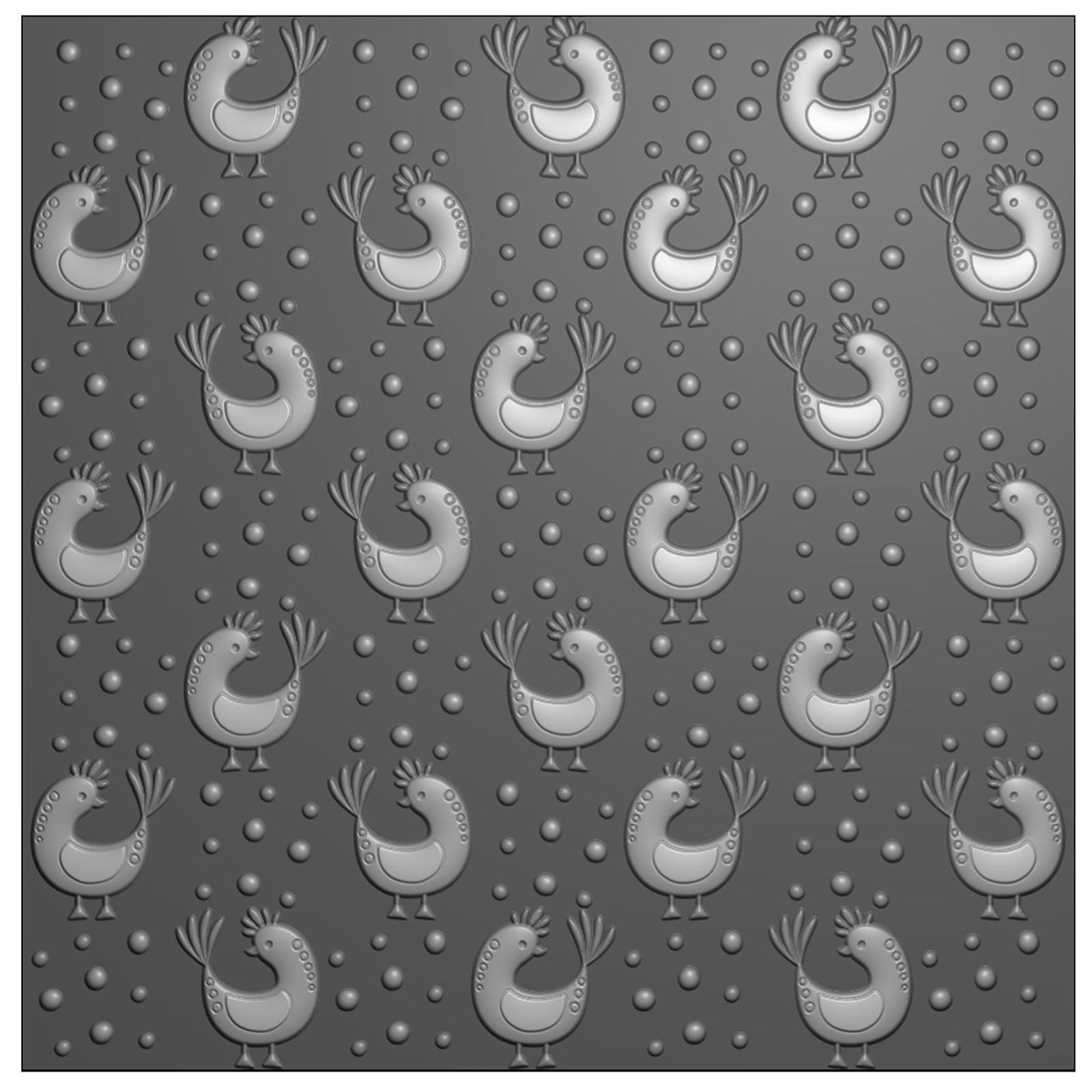 Nellies Wahl • 3D-Prägefolder Hintergrund Hühner 15x15cm