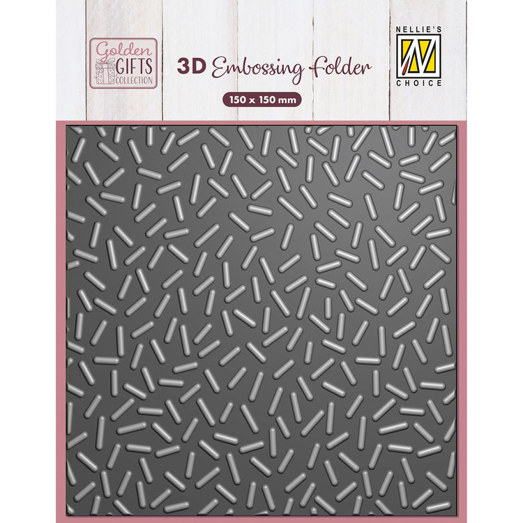 Nellies Wahl • 3D-Prägefolder Hintergrundkonfetti 15x15cm