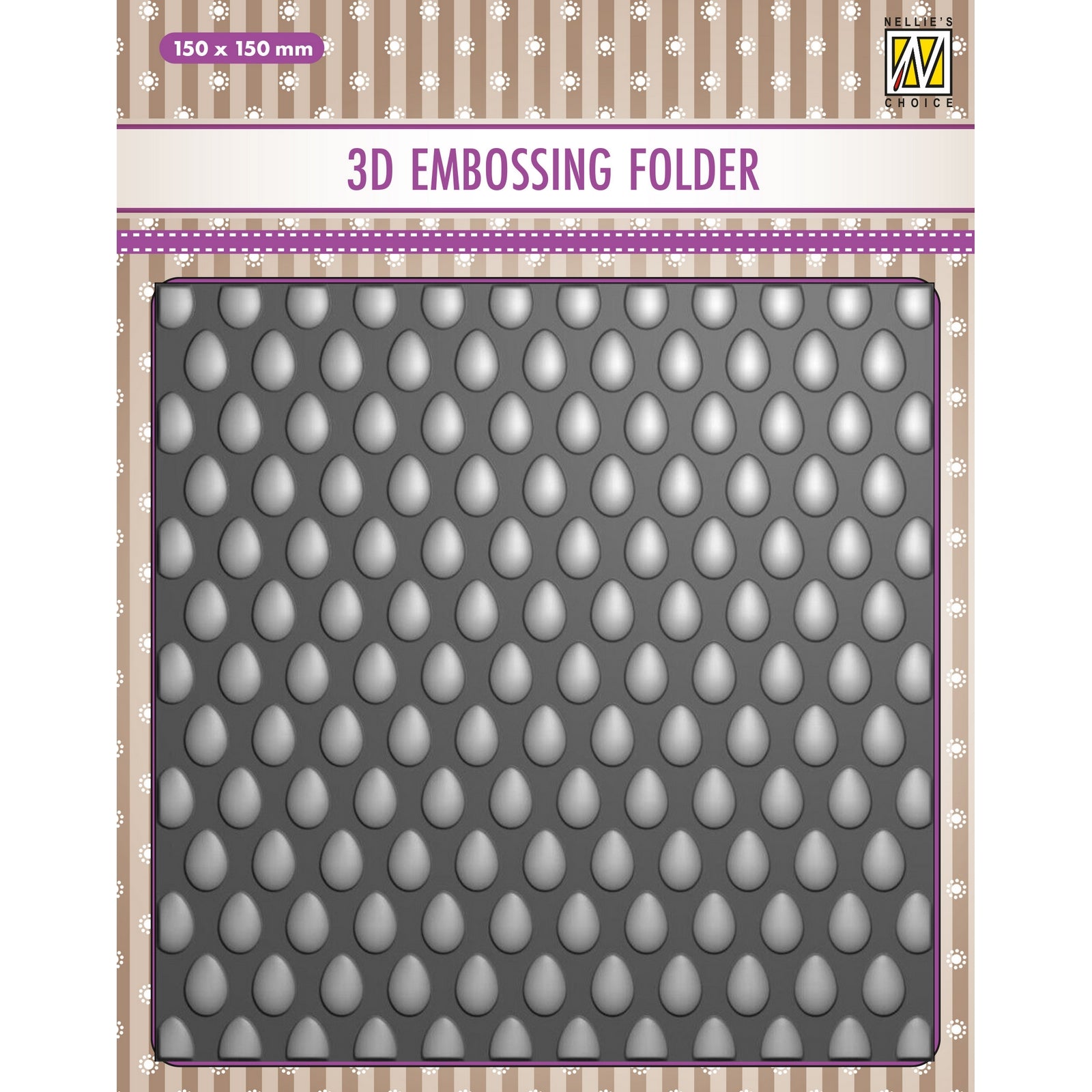 Nellies Wahl • 3D-Prägefolder Hintergrundeier 15x15cm