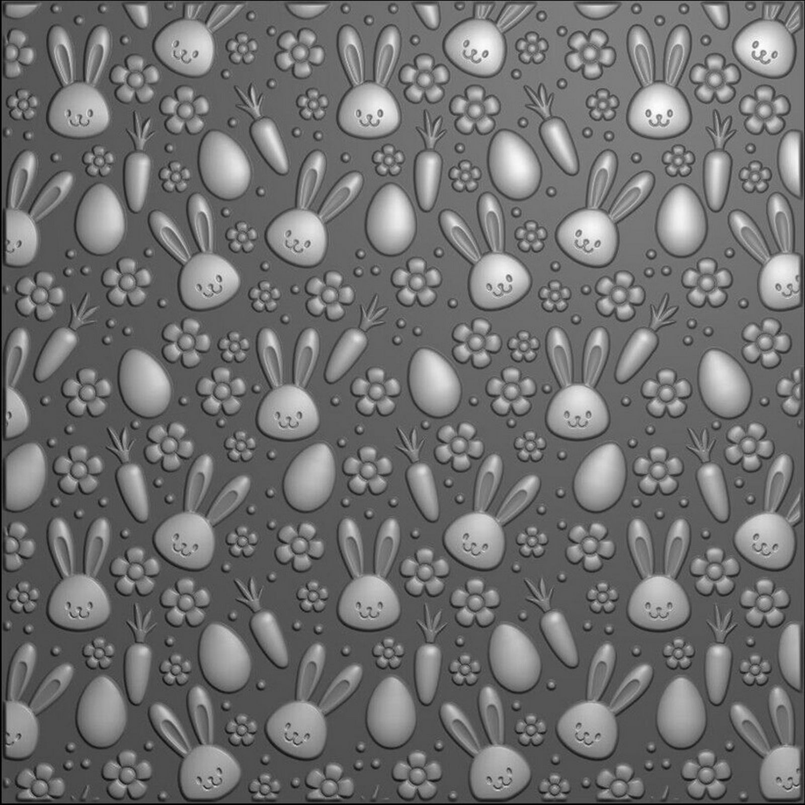 Nellies Wahl • 3D-Prägefolder Hintergrund Hasen Karotten 15x15cm