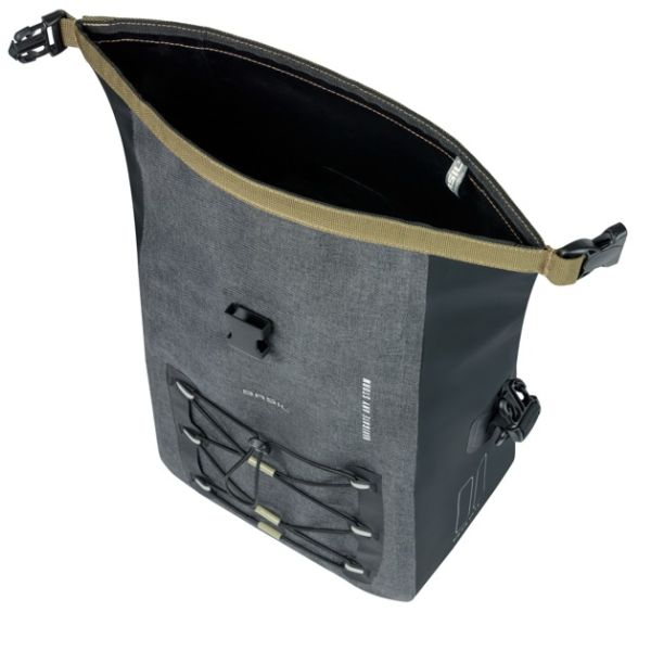 Basil Einzeltasche Navigator Storm M Mik 12–15 l 14 x 25 x 36 cm – Schwarz