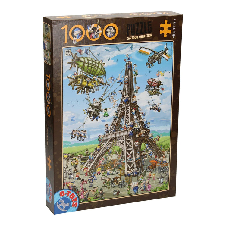 D-Toys Puzzle-Cartoon des Eiffelturms in Paris 1000 Stücke